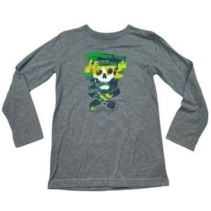 Cherokee Sleepwear Boys Size L 12 14 Skull and Skateboard Crossbones Pajama Top